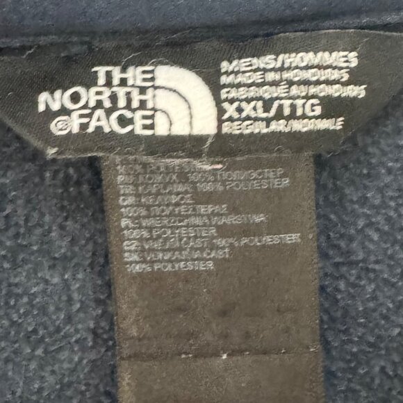 The North Face Men’s XXL Gray Blue Quarter-Zip Fleece Pullover - Picture 4 of 6